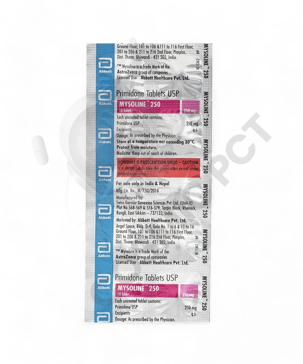 Mysoline 250mg 10 Tablets-2
