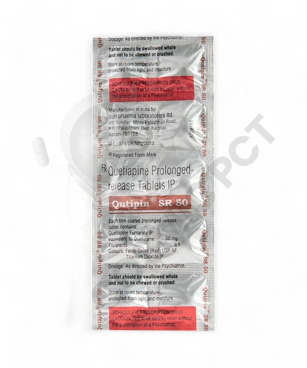 Qutipin SR 50mg 10 Tablets-2
